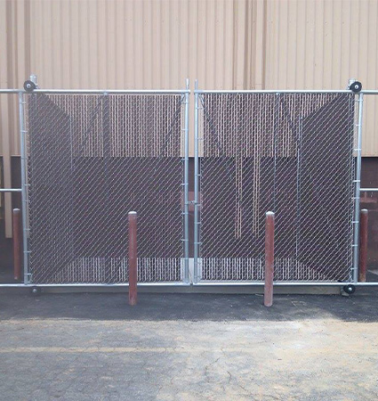 commercial double slide gate