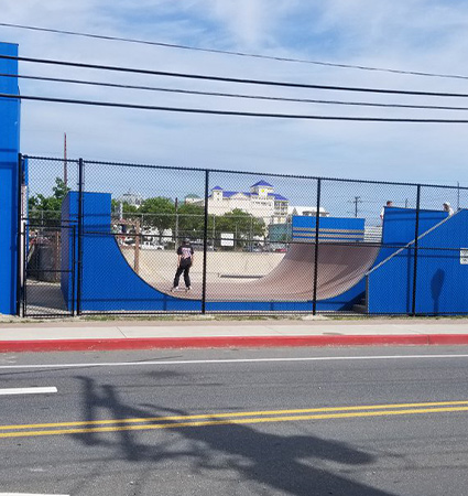 chain link coated in pvc for skate park