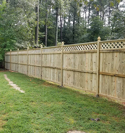 wood privacy fence